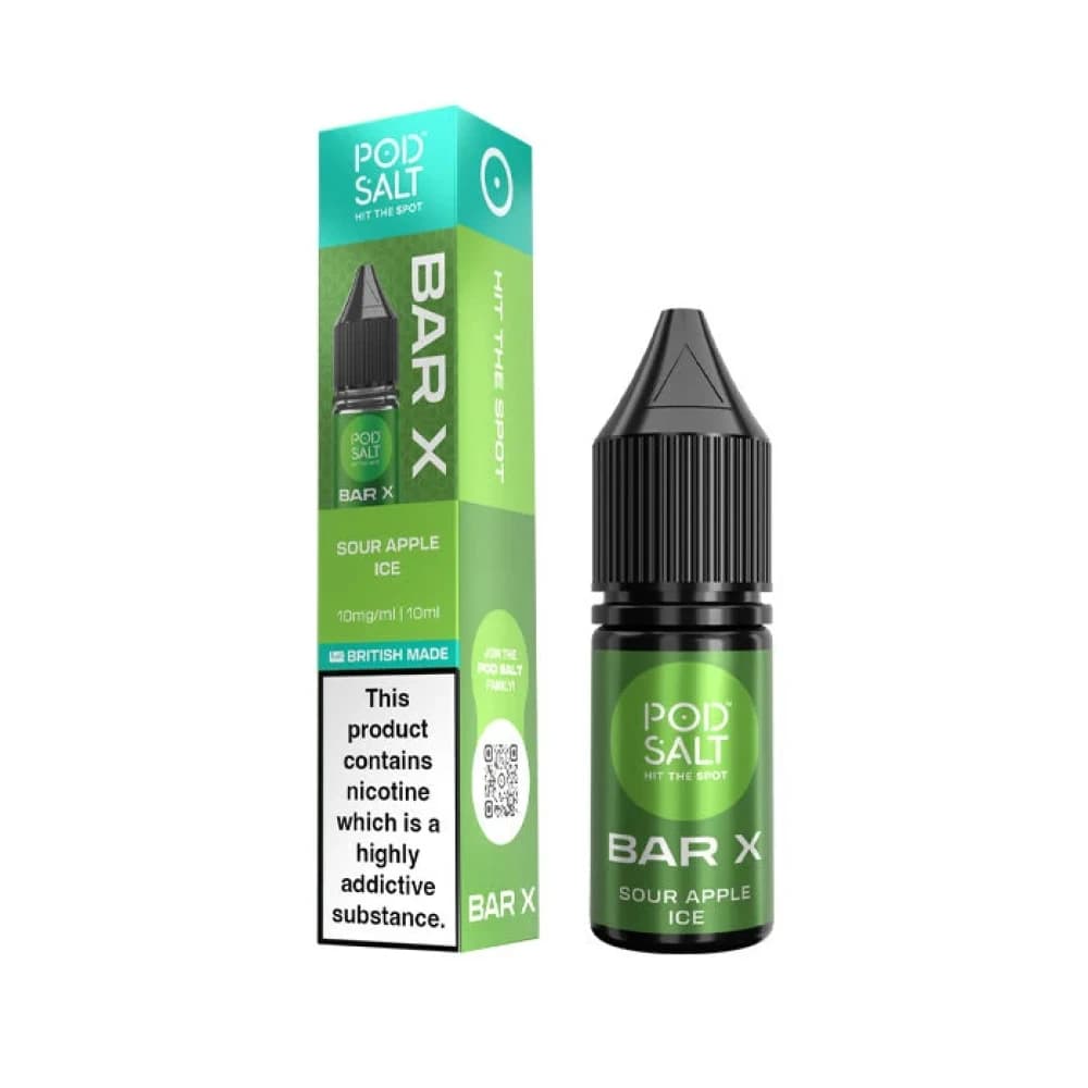  Sour Apple Ice / 5mg Pod Salt Bar X 10ml E-liquid Box of 10