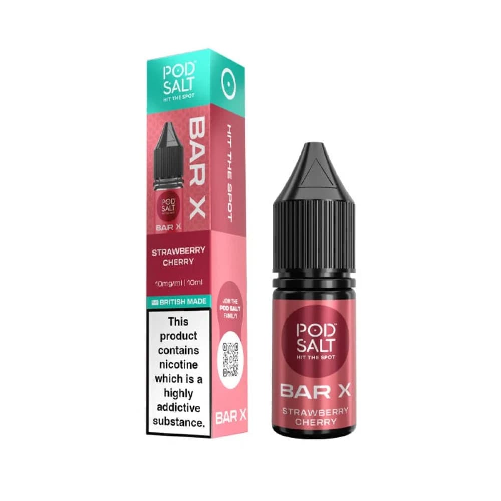  Strawberry Cherry / 20mg Pod Salt Bar X 10ml E-liquid Box of 10