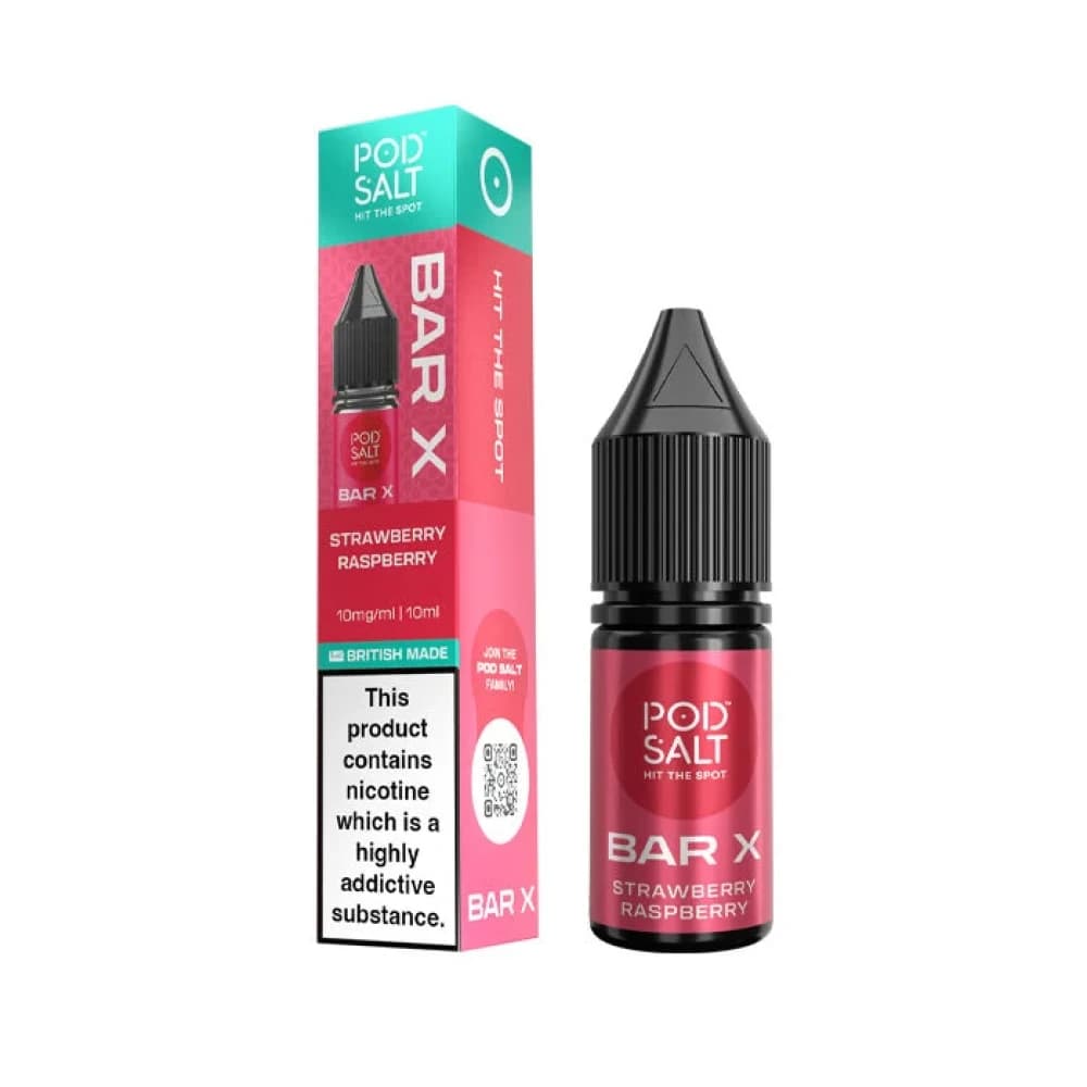  Strawberry Raspberry / 5mg Pod Salt Bar X 10ml E-liquid Box of 10