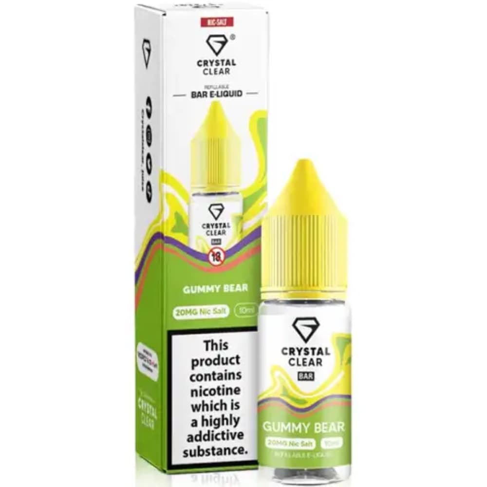 Crystal Clear Nic Salts e liquids 10ml