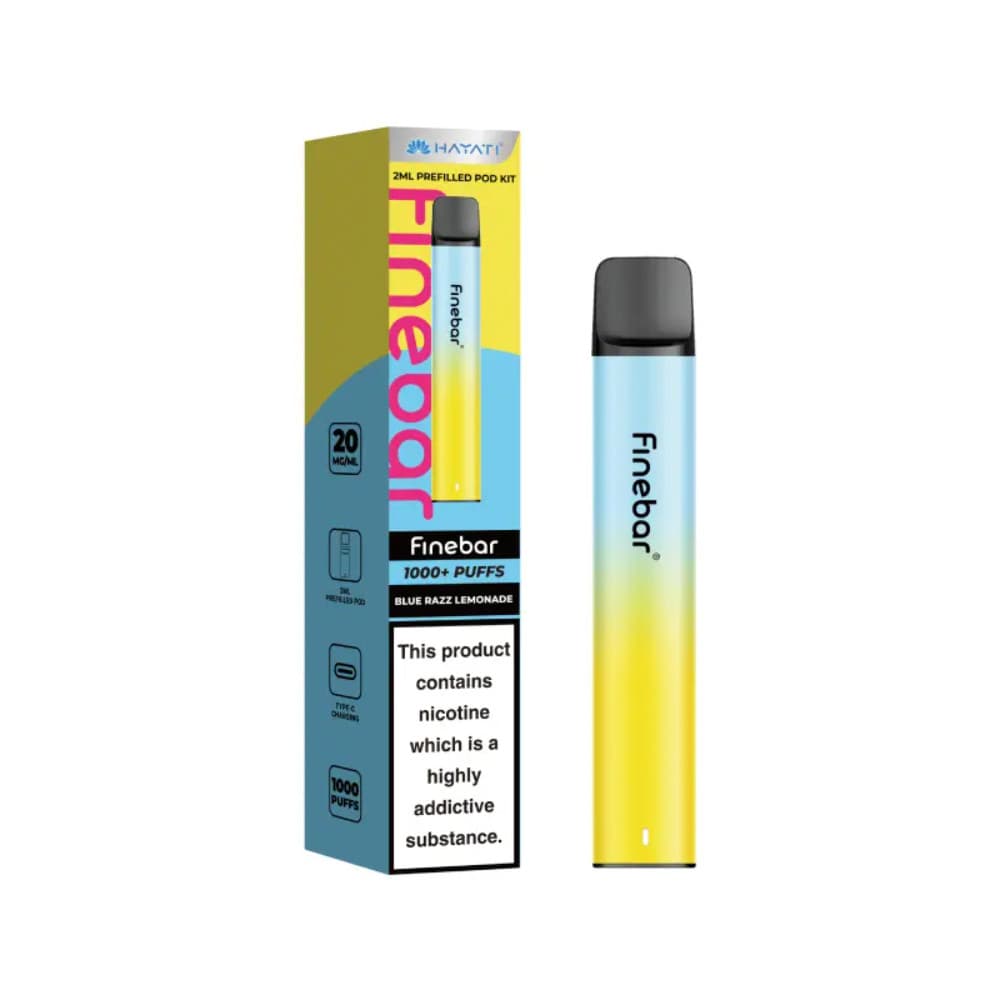Blue Razz Lemonade Hayati Finebar 1000 Prefilled Vape Kit
