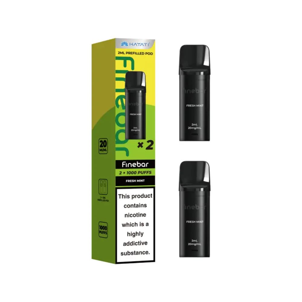 Fresh Mint Hayati Finebar Prefilled Pods