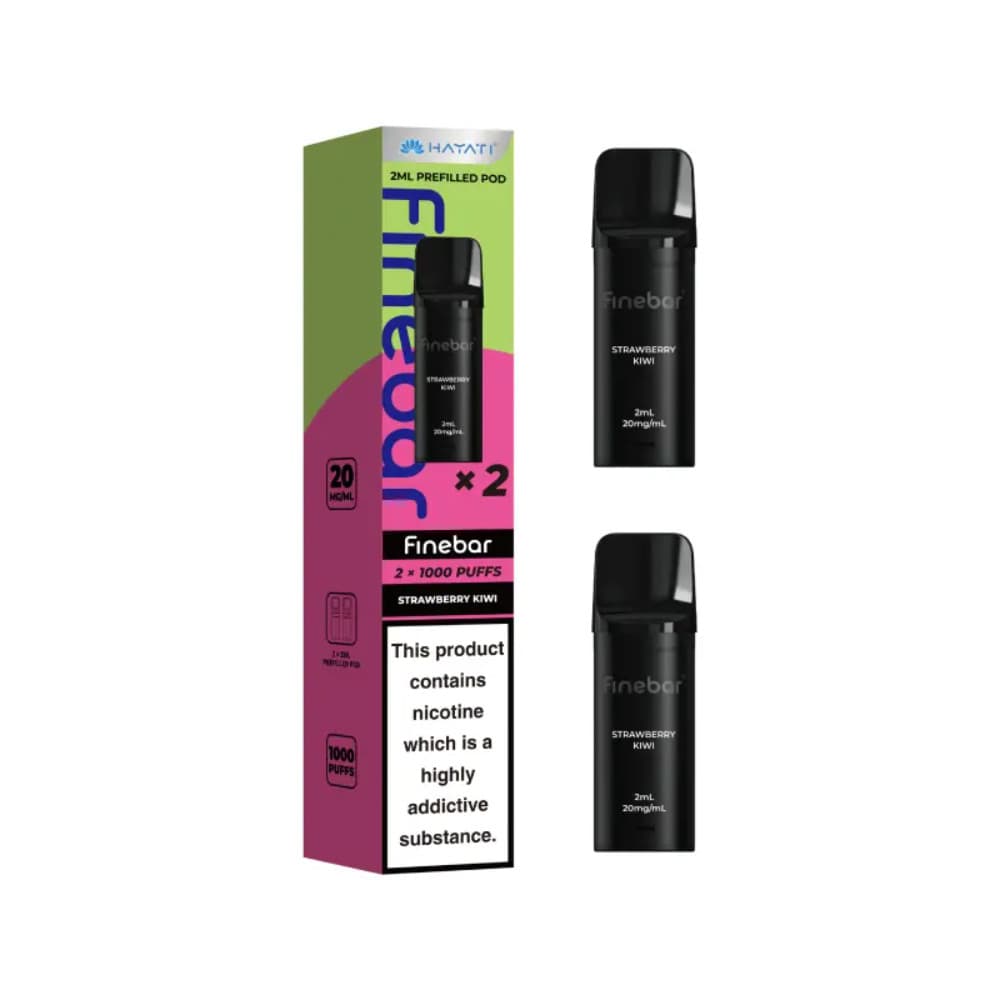Strawberry Kiwi Hayati Finebar Prefilled Pods