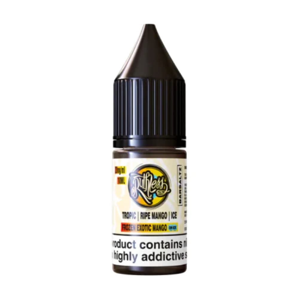 Frozen Exotic Mango On Ice Ruthless Bar Saltz Nic Salt 10ml E-Liquid Box of 10