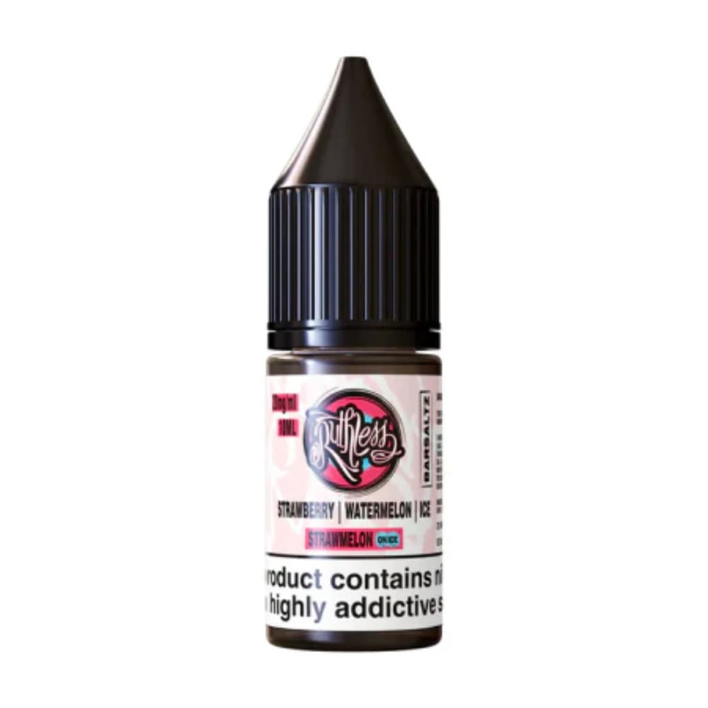 Straw Melon On Ice Ruthless Bar Saltz Nic Salt 10ml E-Liquid Box of 10