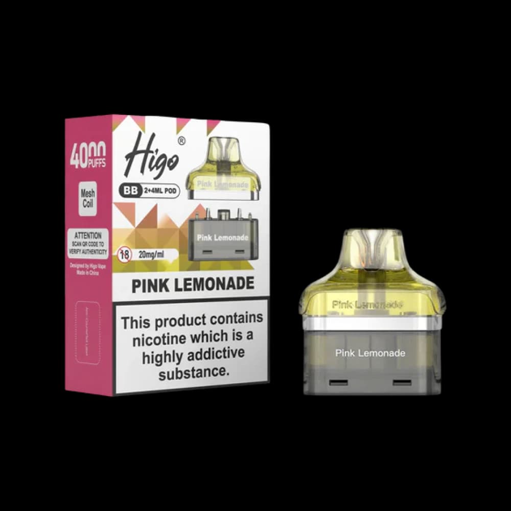 Pink Lemonade Higo BB 4000 Prefilled Refill Pods
