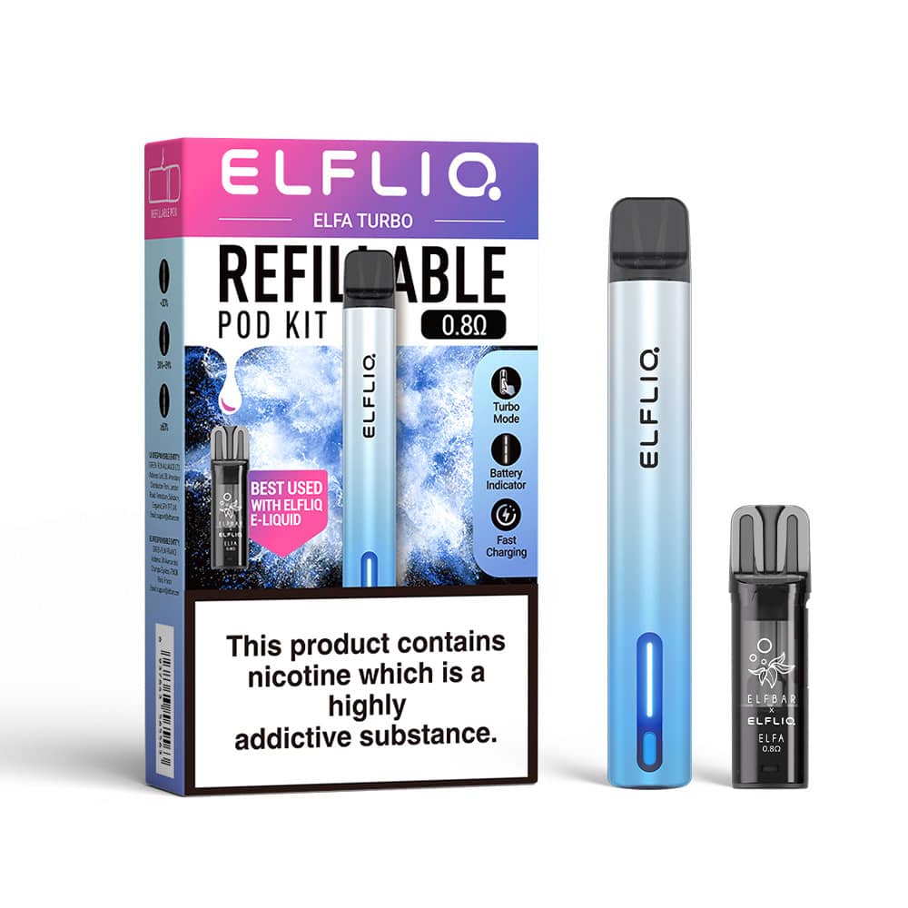 Elfliq Elfa Turbo Vape Pod Kit Aurora Cyan
