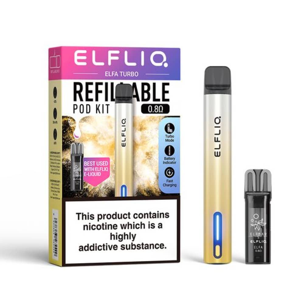 Elfliq Elfa Turbo Vape Pod Kit Aurora Gold