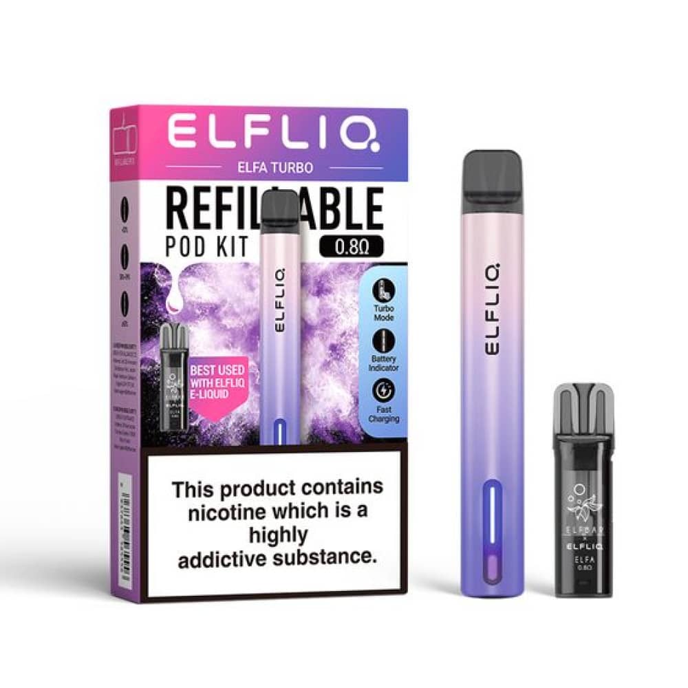 Elfliq Elfa Turbo Vape Pod Kit Aurora Purple
