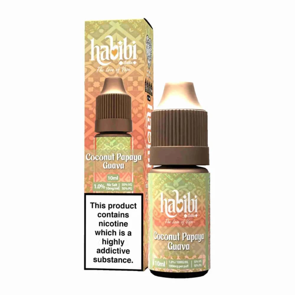 Habibi Nic Salt 10ml Box of 10 Coconut Papaya Guava 20mg