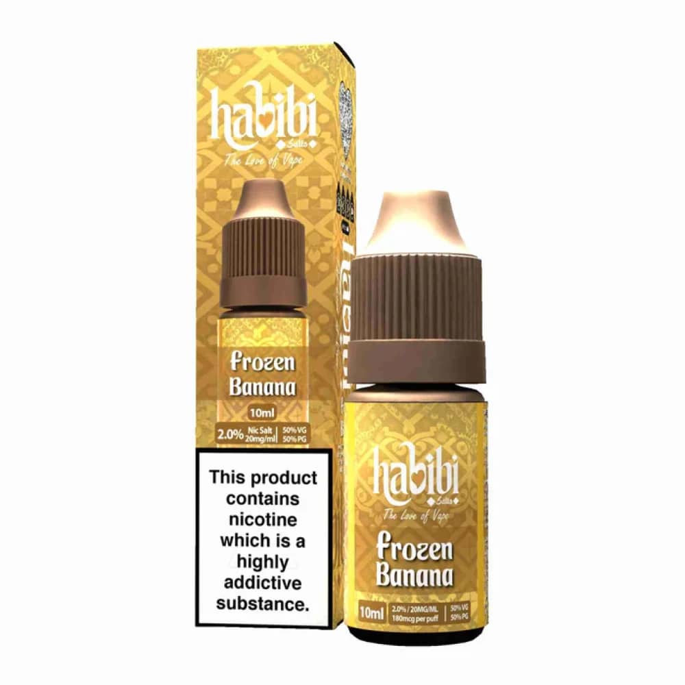 Habibi Nic Salt 10ml Box of 10 Frozen Banana 10mg