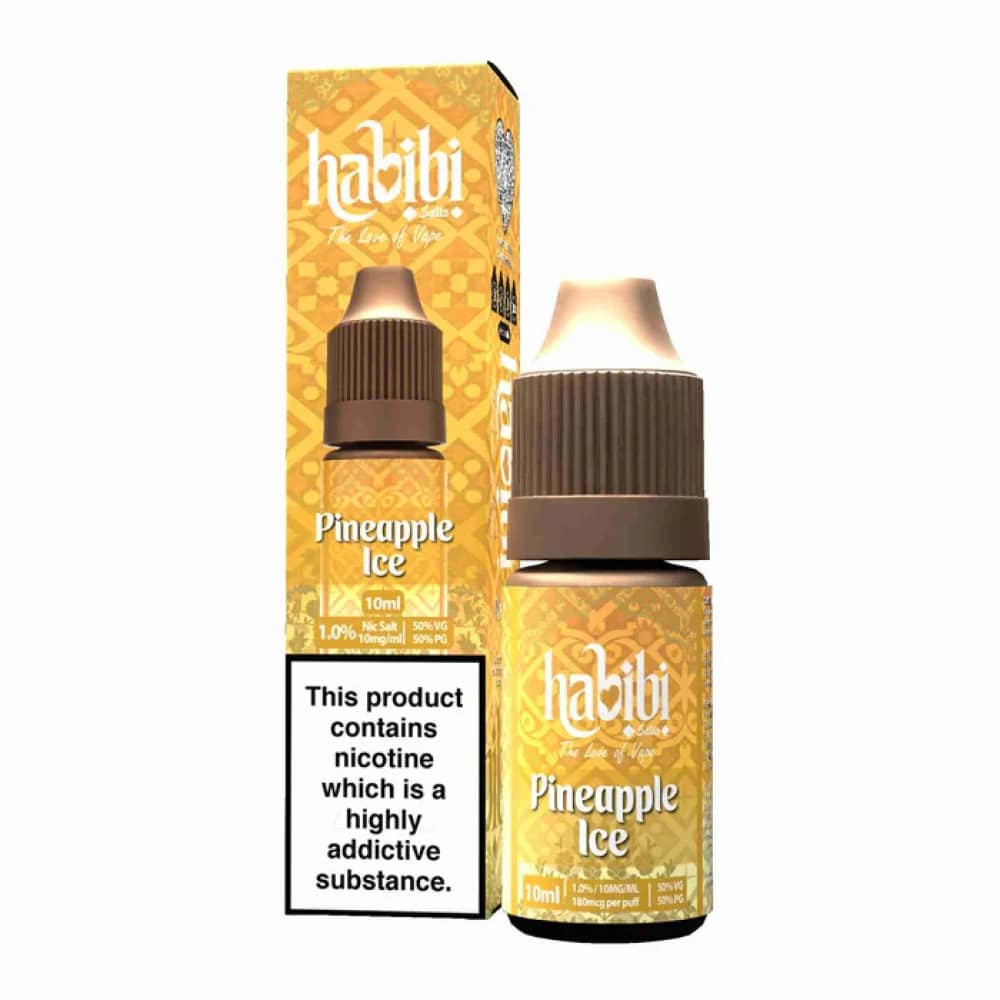 Habibi Nic Salt 10ml Box of 10 Pineapple Ice 20mg