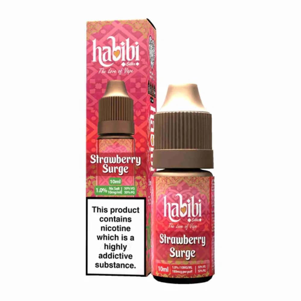 Habibi Nic Salt 10ml Box of 10 Strawberry Surge 20mg
