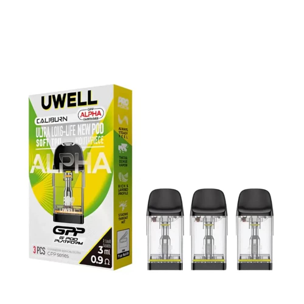 Uwell Caliburn GPP ALPHA Pods -3PK 0.9ohm XL Alpha