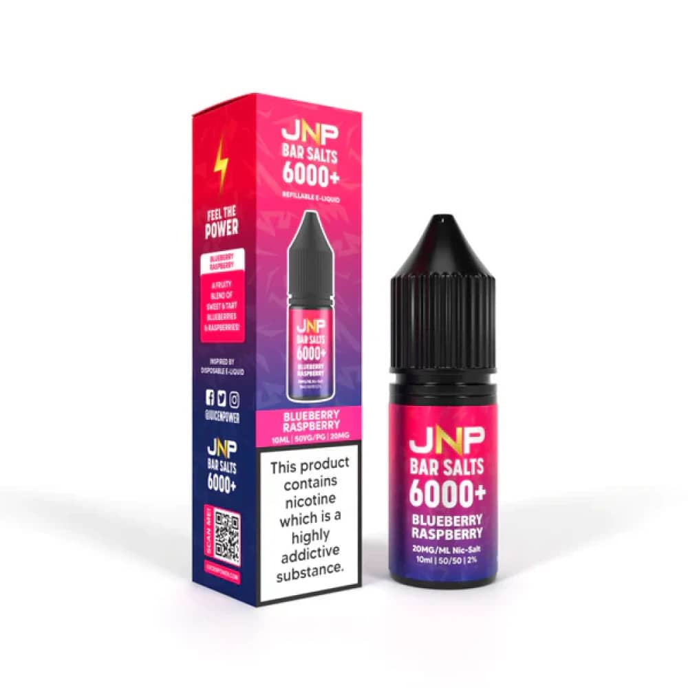 JNP Bar Nic Salts 6000 Box of 10 Blueberry Raspberry 10mg