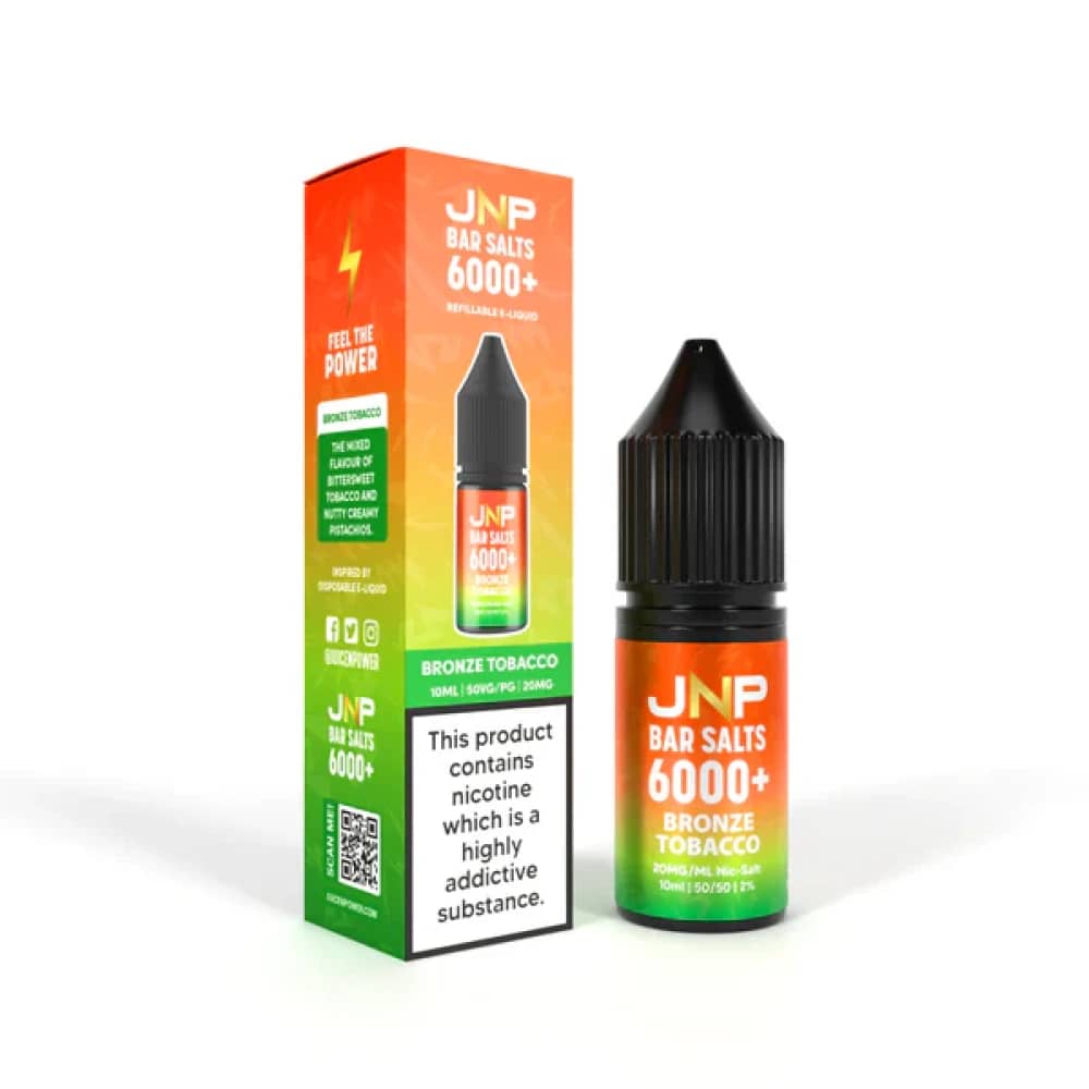 JNP Bar Nic Salts 6000 Box of 10 Bronze Tobacco 10mg