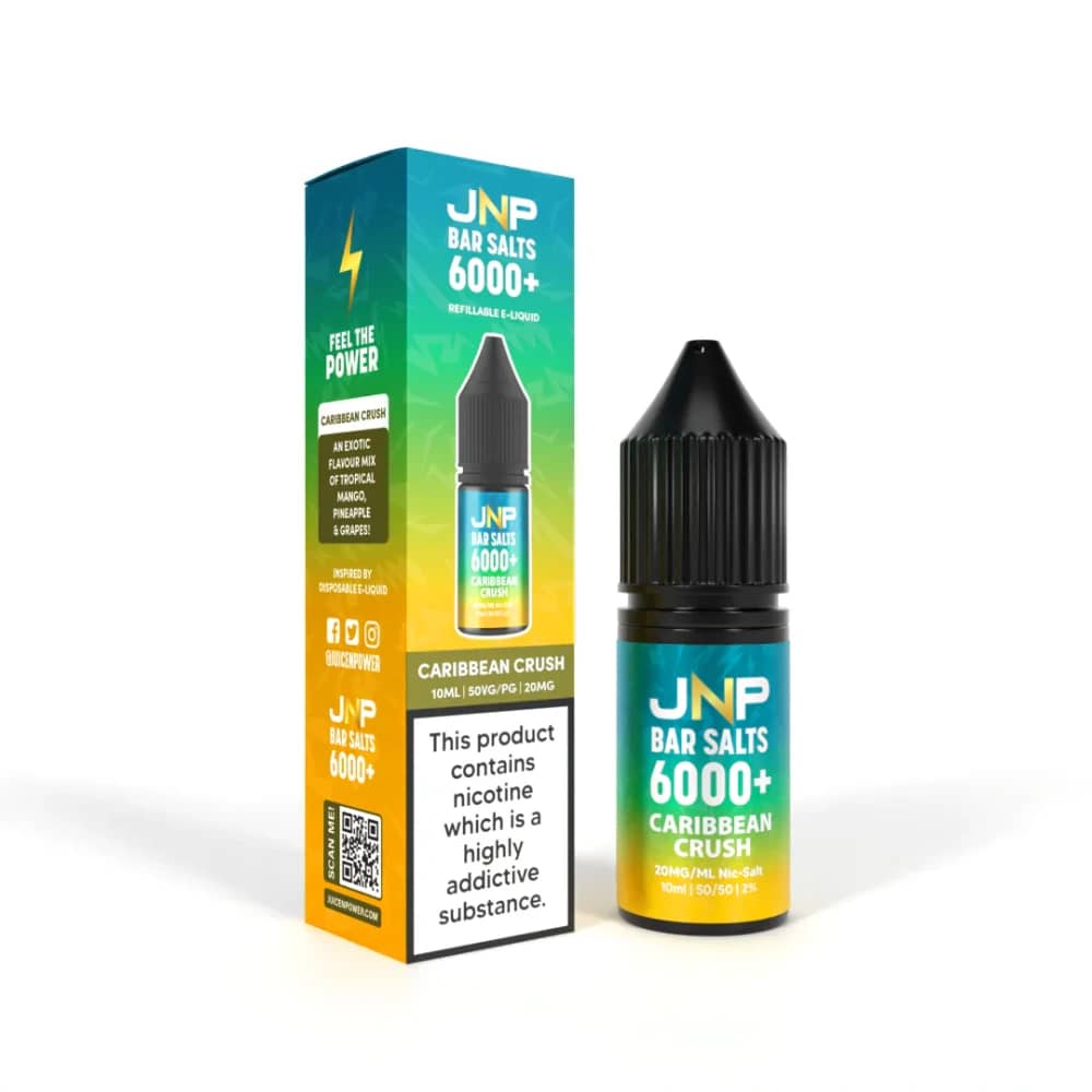 JNP Bar Nic Salts 6000 Box of 10 Caribb Crush 10mg