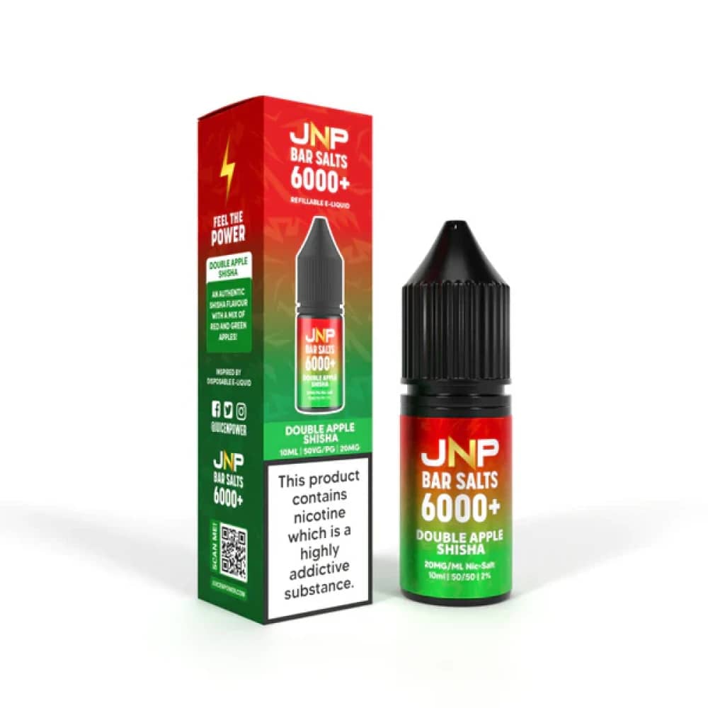 JNP Bar Nic Salts 6000 Box of 10 Double Apple 10mg
