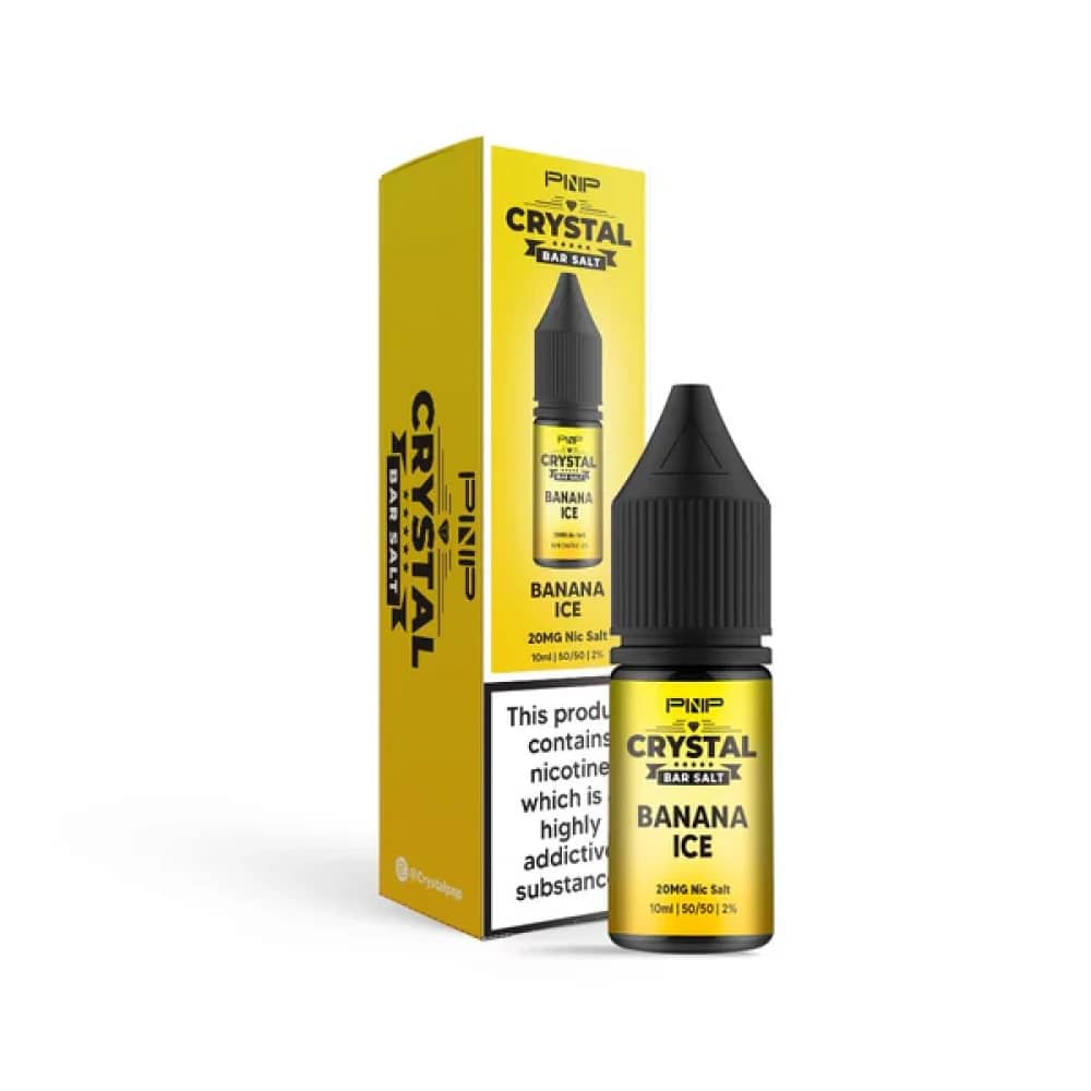 PNP Crystal Nic Salts 10ml Box of 10 Banana Ice 20mg