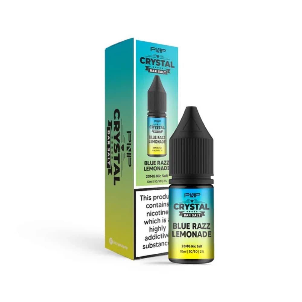 PNP Crystal Nic Salts 10ml Box of 10 Blue Razz Lemonade 20mg