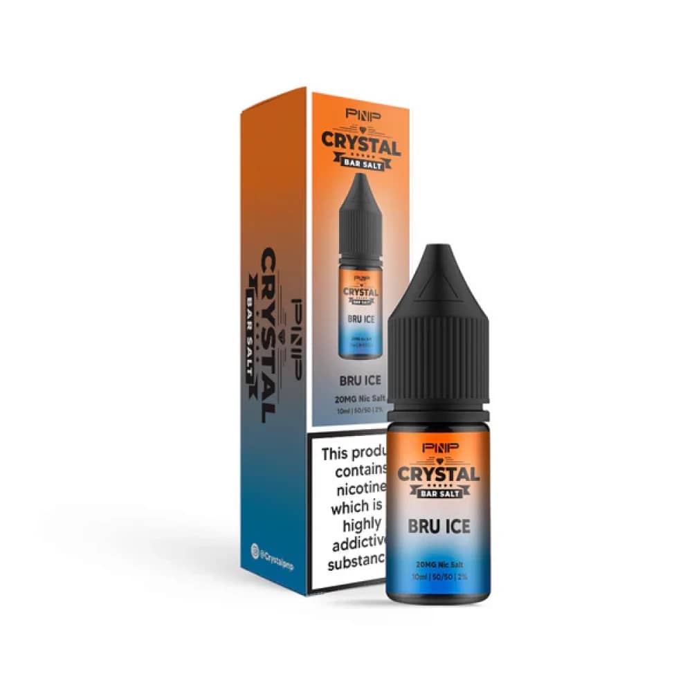 PNP Crystal Nic Salts 10ml Box of 10 Bru Ice 20mg