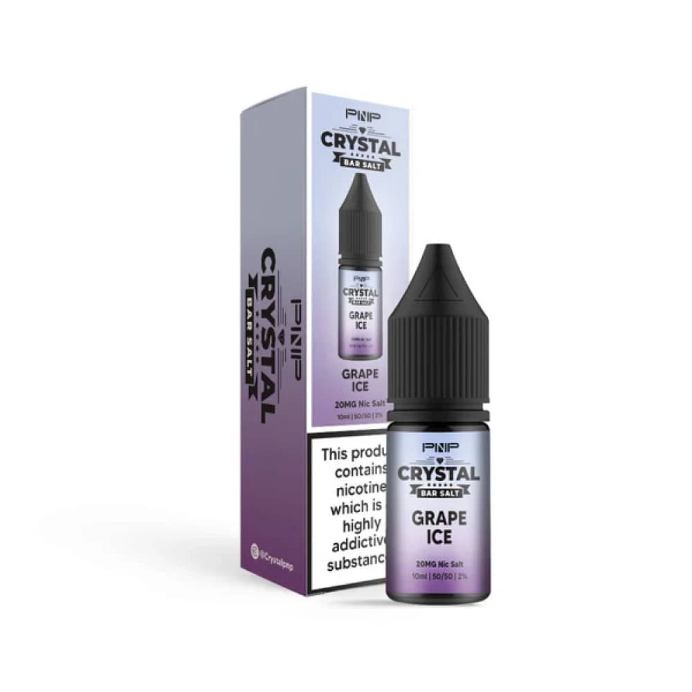 PNP Crystal Nic Salts 10ml Box of 10 Grape Ice 10mg