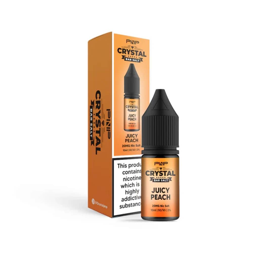 PNP Crystal Nic Salts 10ml Box of 10 Juicy Peach 20mg