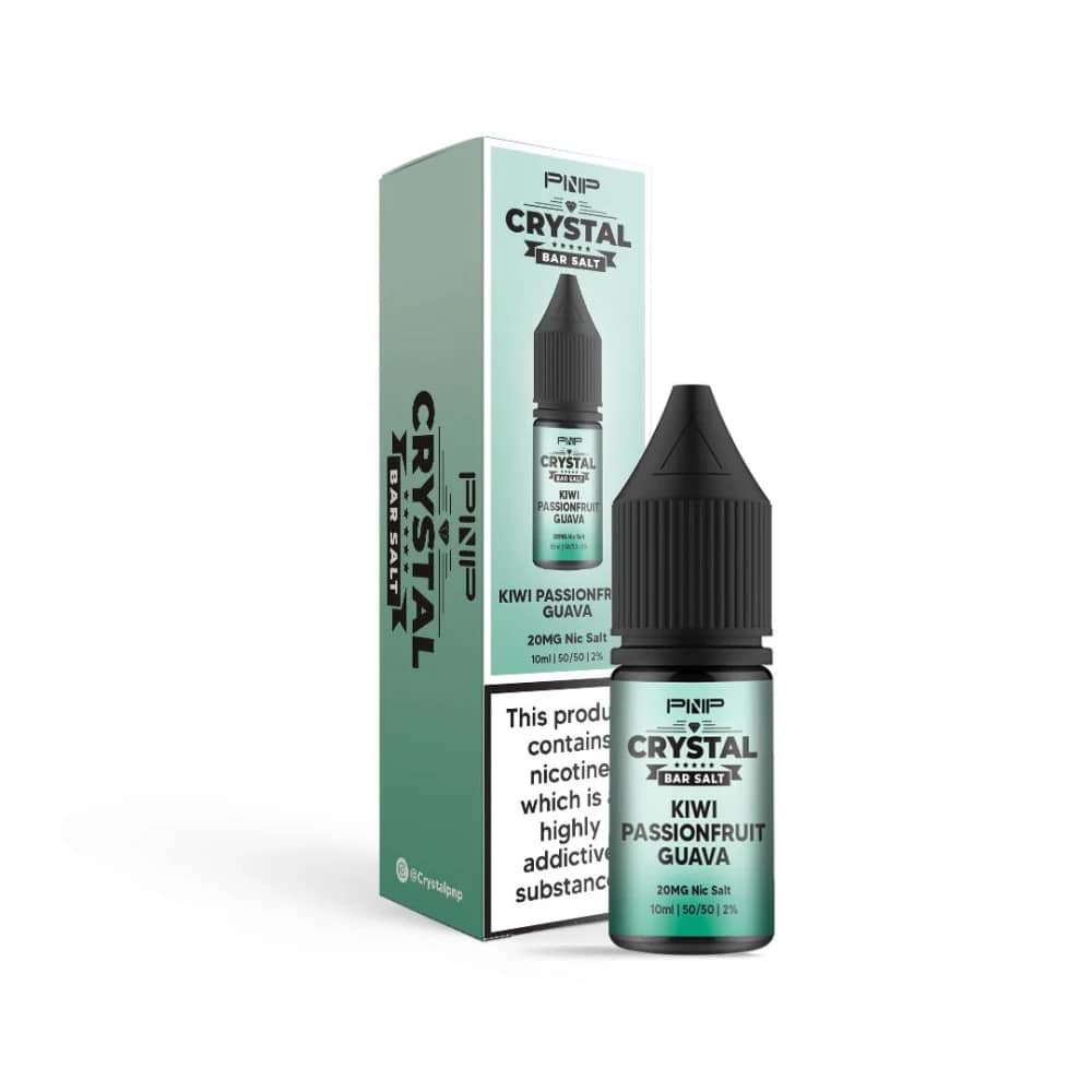 PNP Crystal Nic Salts 10ml Box of 10 Kiwi Passion Fruit Guava 20mg