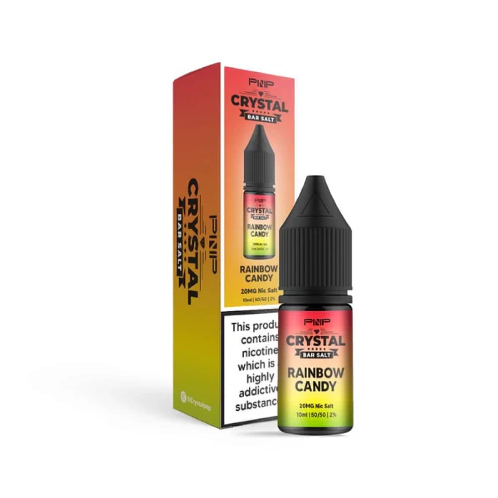 PNP Crystal Nic Salts 10ml Box of 10 Rainbow Candy 20mg