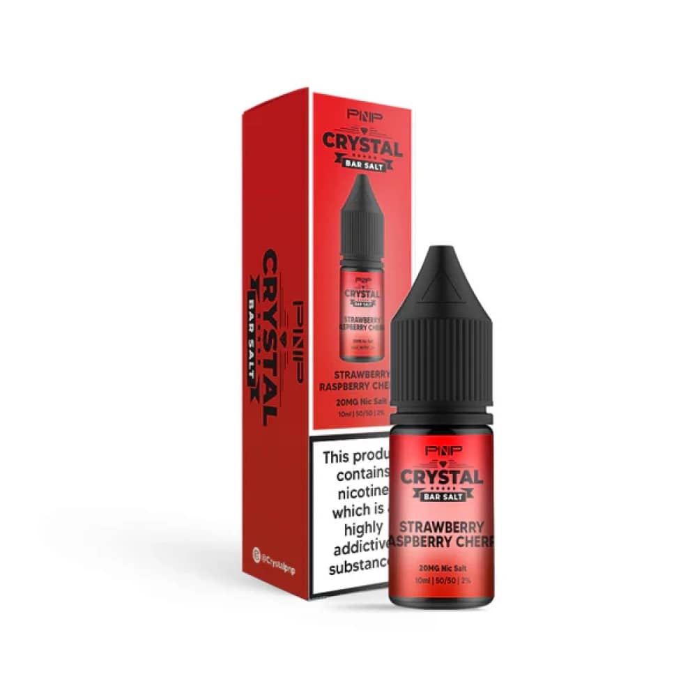 PNP Crystal Nic Salts 10ml Box of 10 Strawberry Raspberry Cherry 20mg