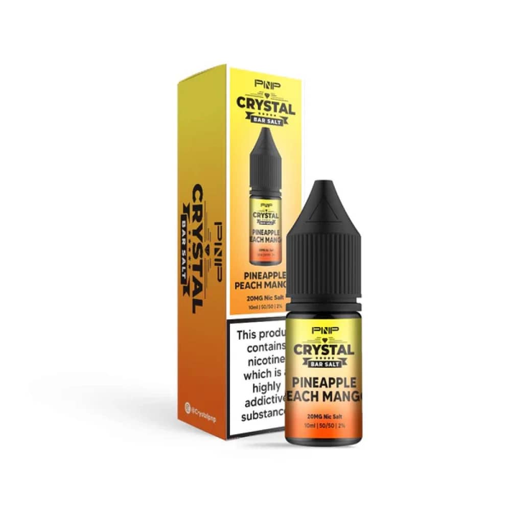 PNP Crystal Nic Salts 10ml Box of 10 Pineapple Peach Mango 10mg