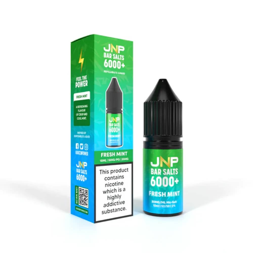 JNP Bar Nic Salts 6000 Box of 10 Fresh Mint 20mg