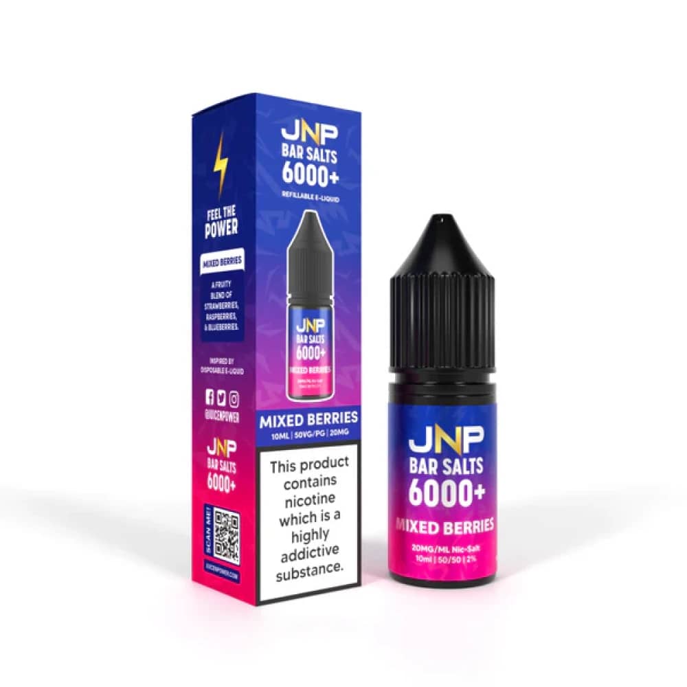 JNP Bar Nic Salts 6000 Box of 10 Mixed Berries 10mg