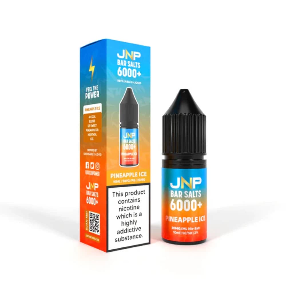 JNP Bar Nic Salts 6000 Box of 10 Pineapple Ice 10mg
