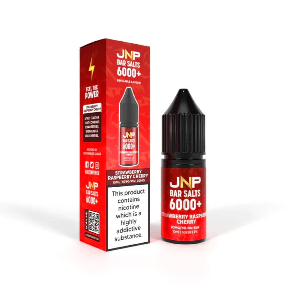 JNP Bar Nic Salts 6000 Box of 10 Strawberry Raspberry 20mg