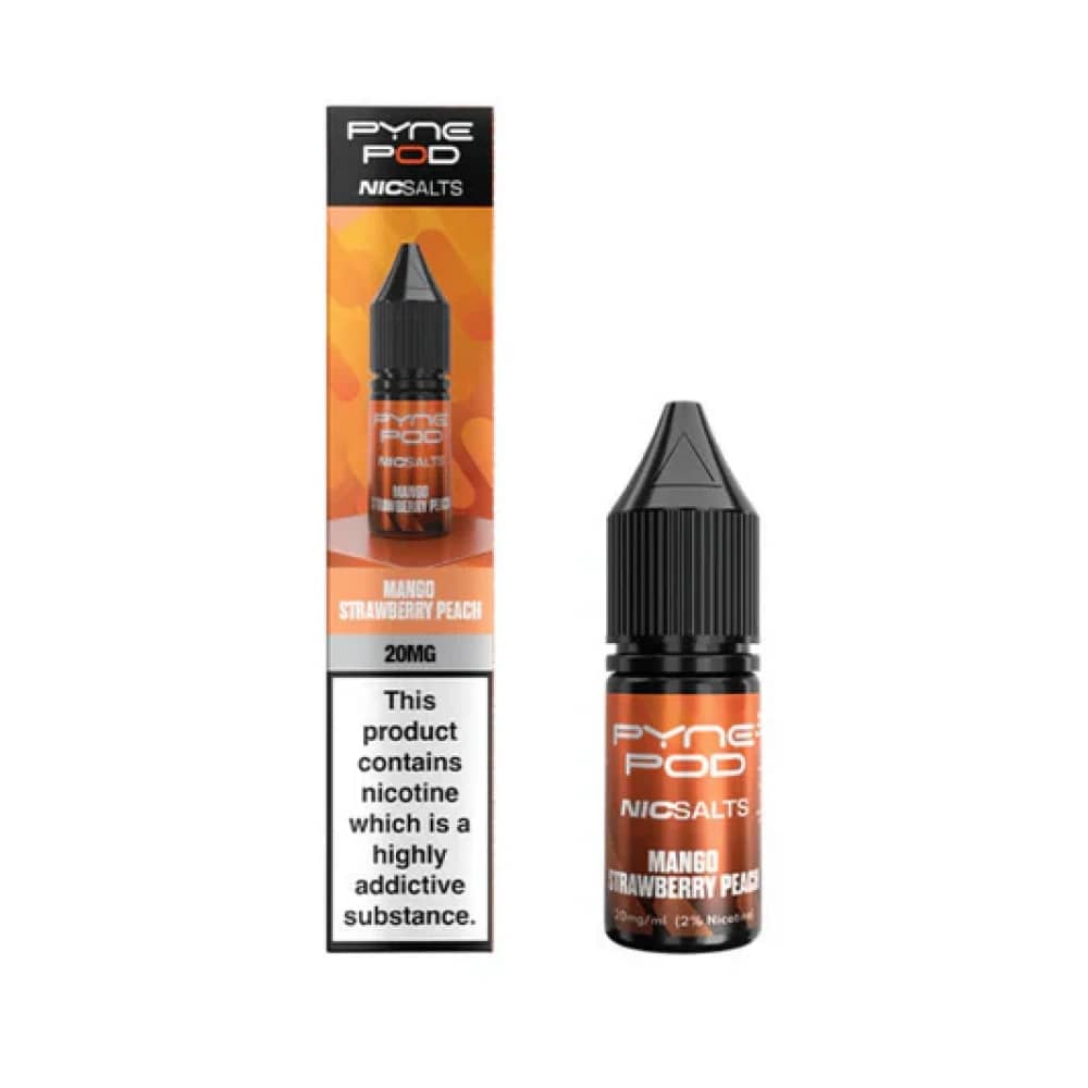 Pyne Pod Nic Salts 10ml E-liquid Mango Strawberry Peach 10mg