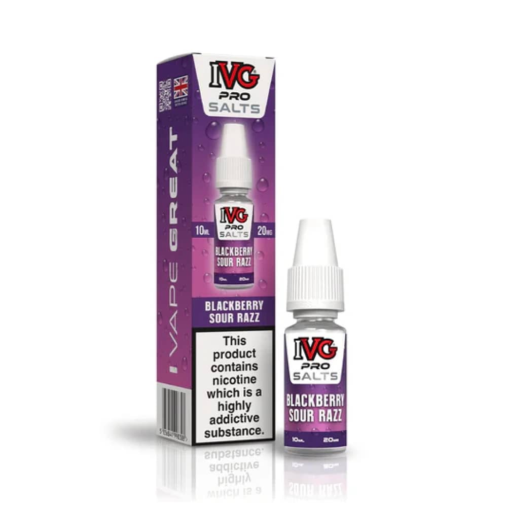IVG Pro Salts Nic Salt 10ml E-Liquid Blackberry Sour Razz 10mg