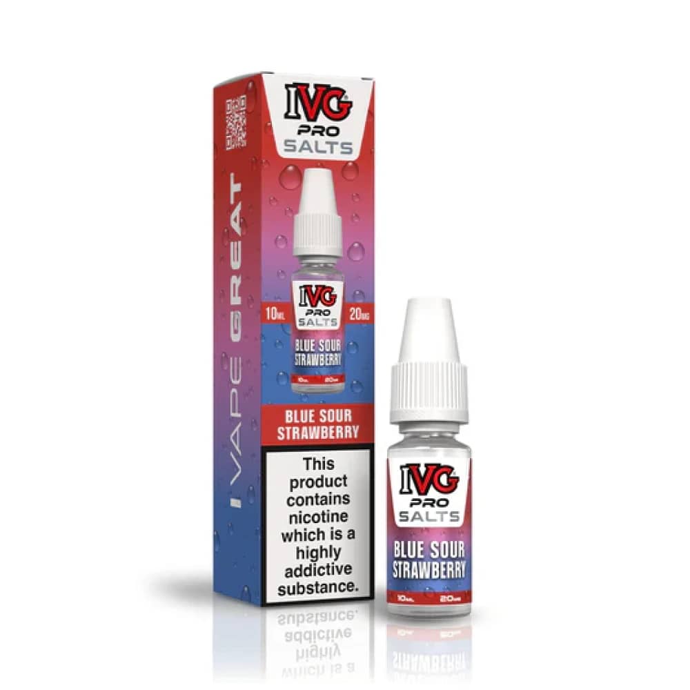 IVG Pro Salts Nic Salt 10ml E-Liquid Blue Sour Strawberry 10mg