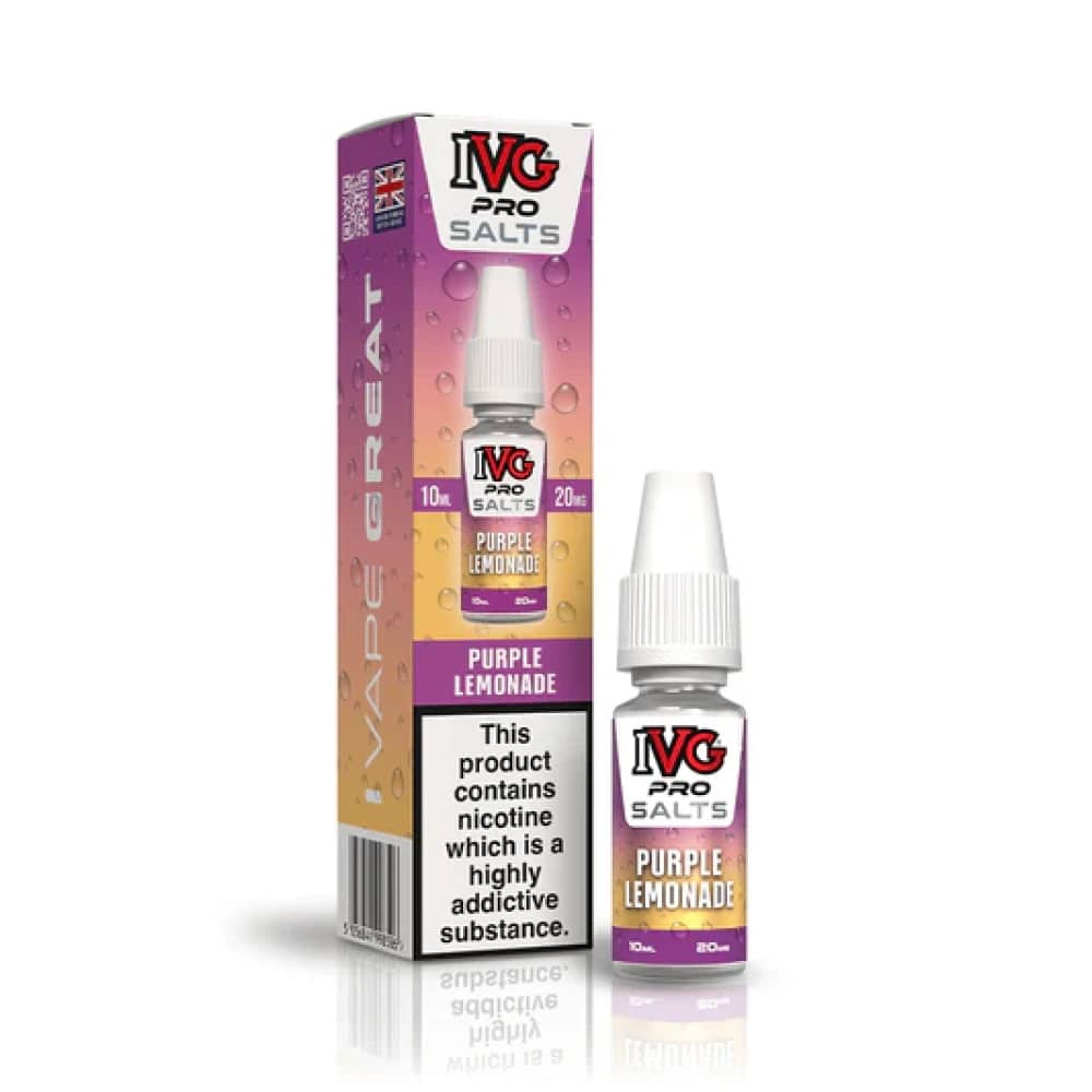 IVG Pro Salts Nic Salt 10ml E-Liquid Purple Lemonade 10mg