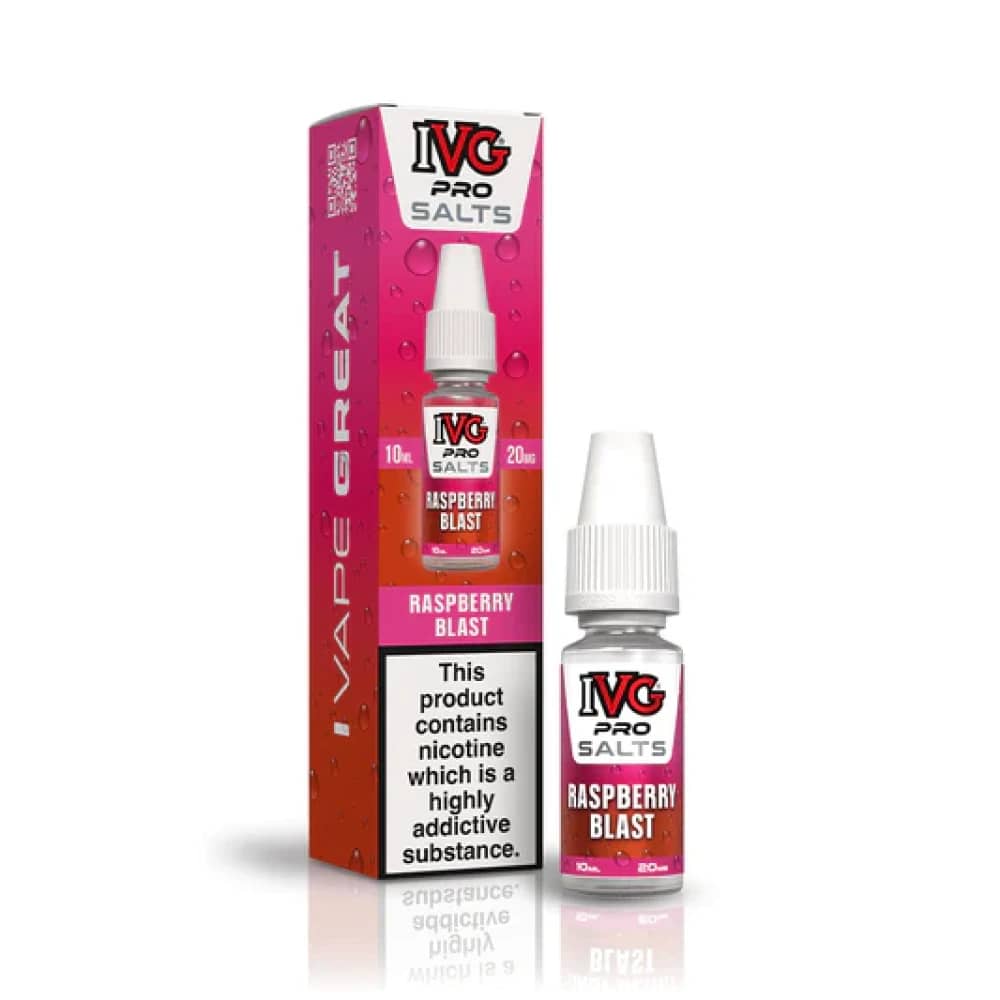 IVG Pro Salts Nic Salt 10ml E-Liquid Raspberry Blast 10mg