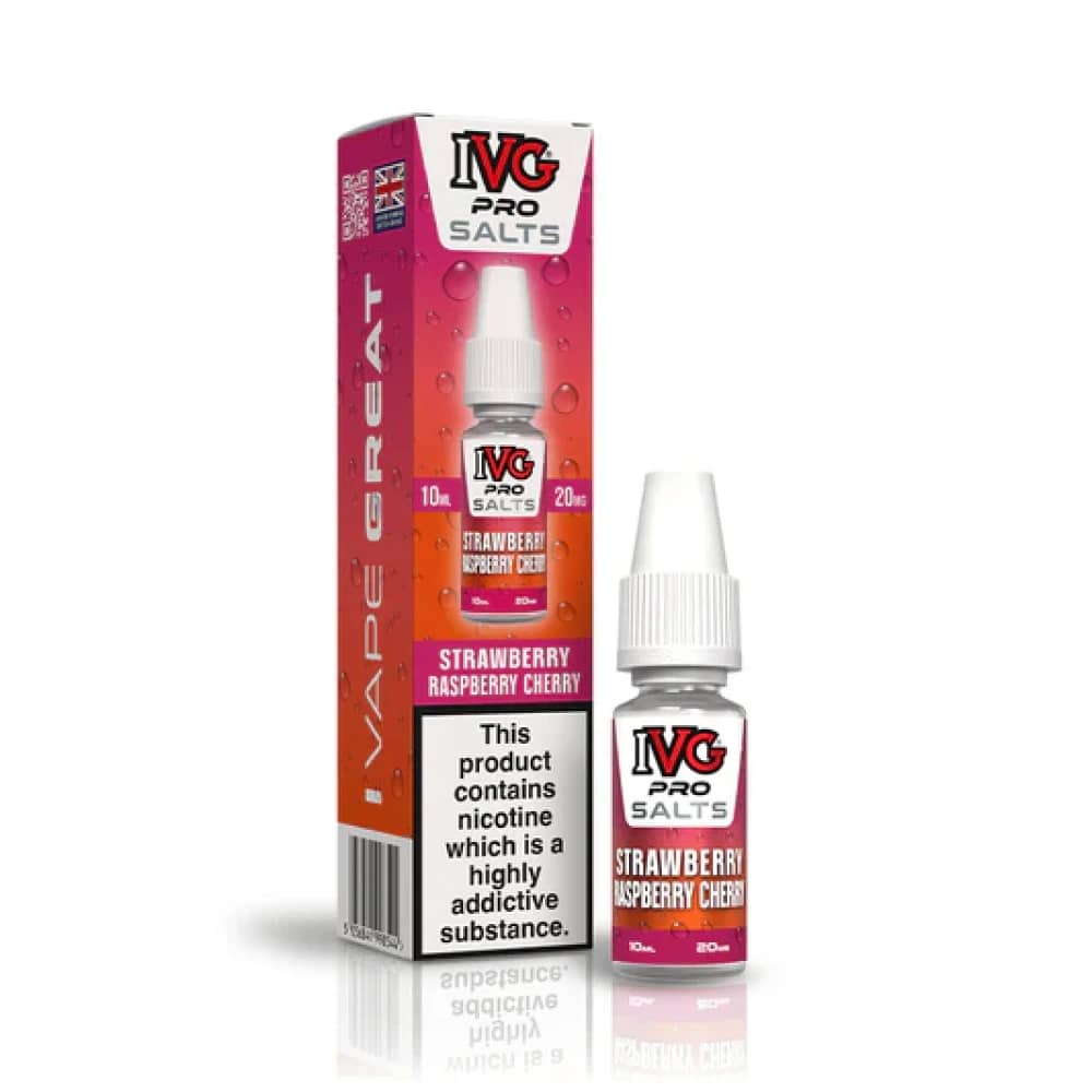IVG Pro Salts Nic Salt 10ml E-Liquid Strawberry Raspberry Cherry 10mg