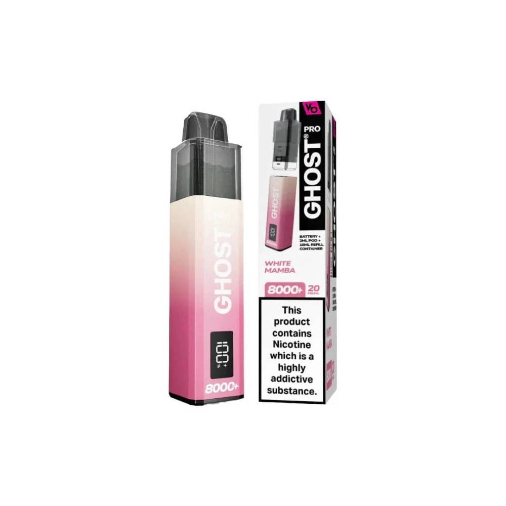 Vapes Bar Ghost Pro 8000 White Mamba