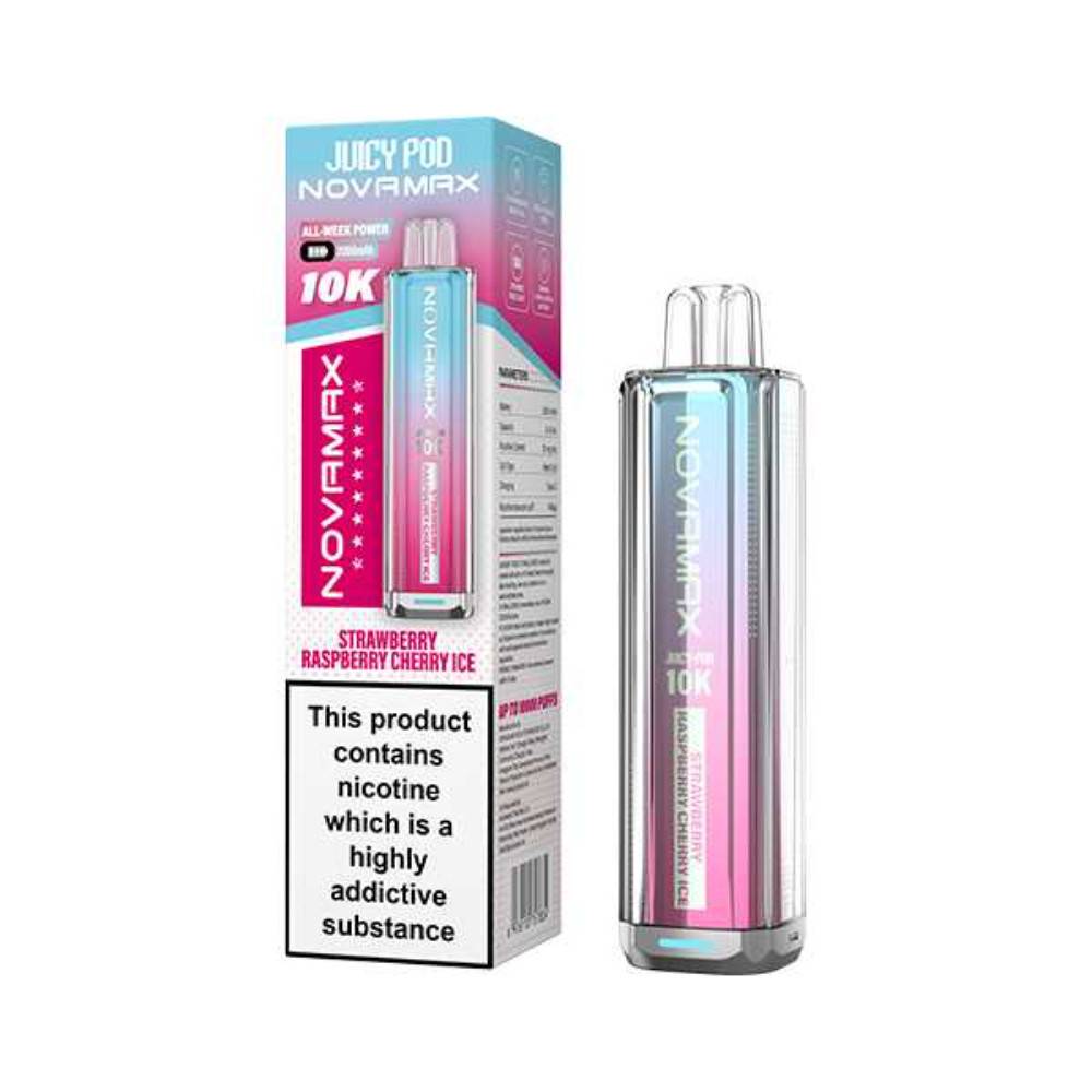 Juicypod Novamax 10k Strawberry Raspberry Cherry Ice
