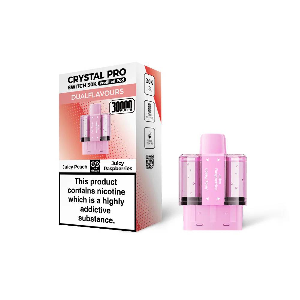 Crystal Pro Switch 30k Pods Juicy Peach / Juicy Raspberries
