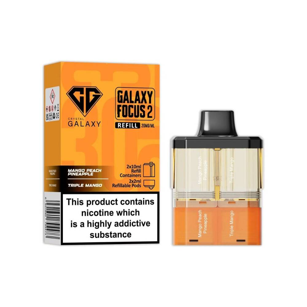 Crystal Galaxy 30k Focus 2 Pods Mango Peach Pineapple / Triple Mango