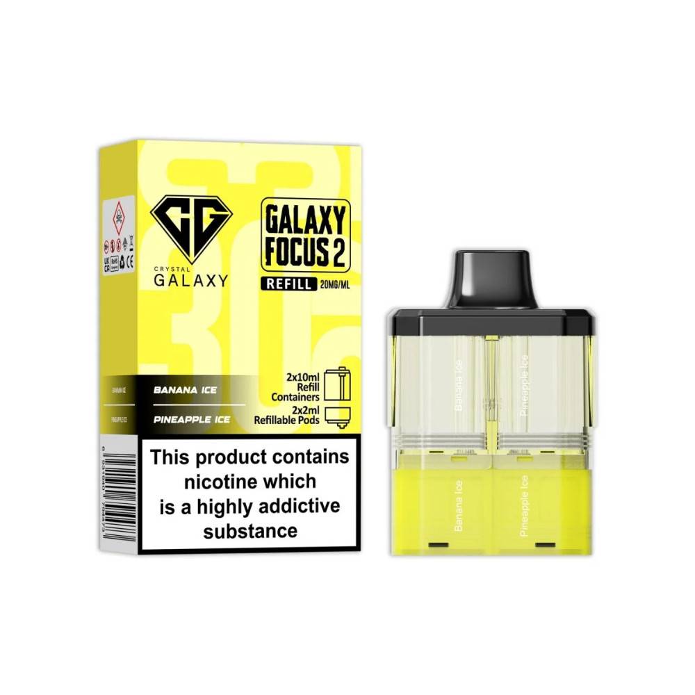 Crystal Galaxy 30k Focus 2 Pods Banana Ice / Pineapple Ice