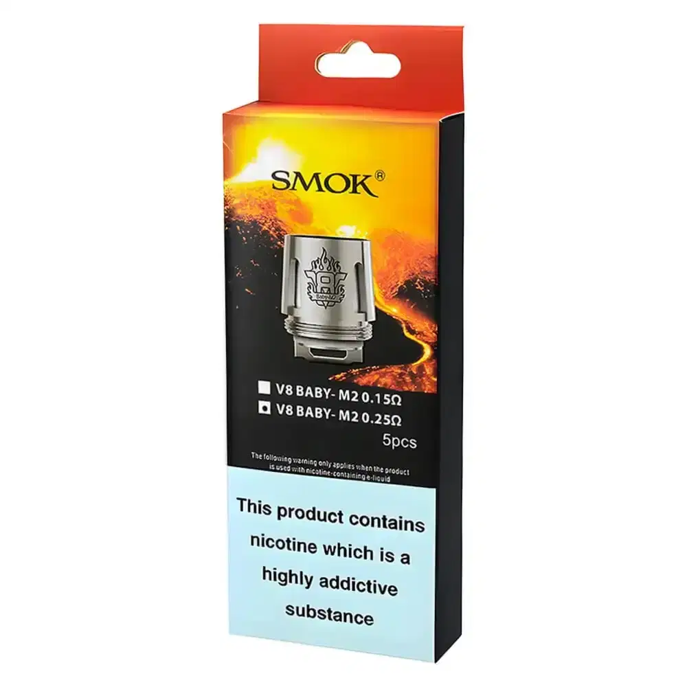 Smok V8 Baby Coils 5 Packs V2 Baby M2 0.25ohm