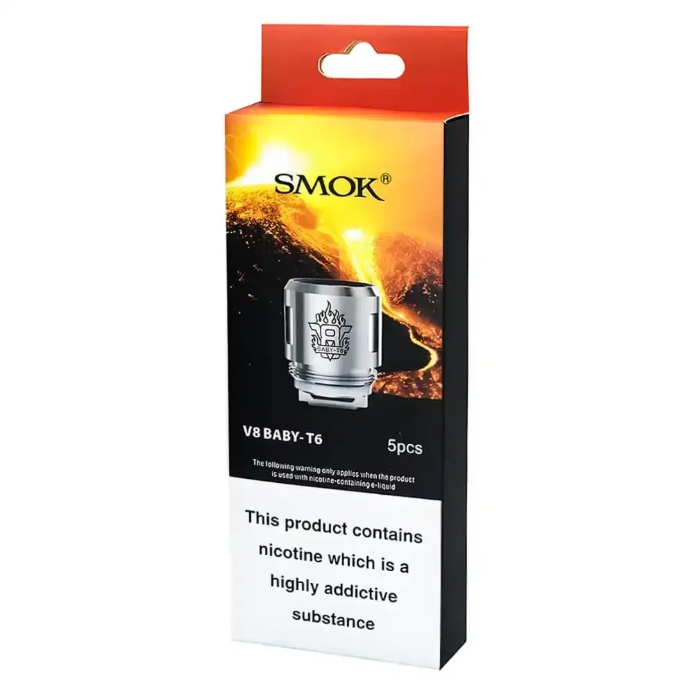 Smok V8 Baby Coils 5 Packs V2 Baby T6 0.2ohm