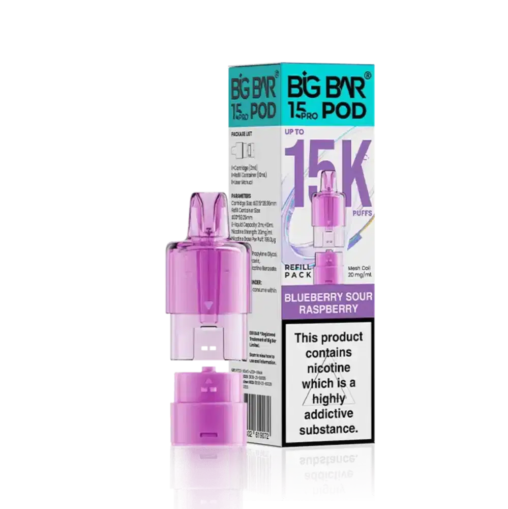 Big Bar Pro 15k Refill Pods Blueberry Sour Raspberry