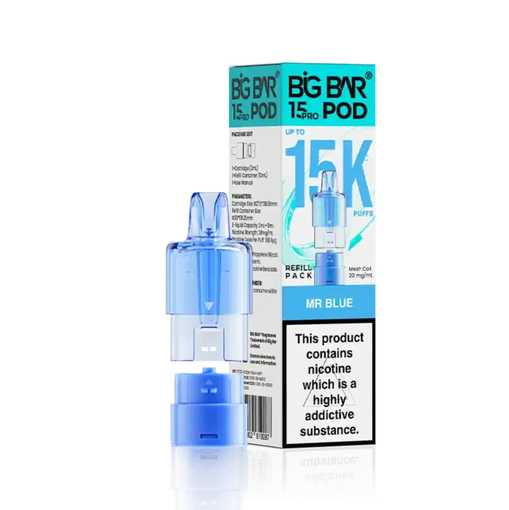 Big Bar Pro 15k Refill Pods Mr Blue
